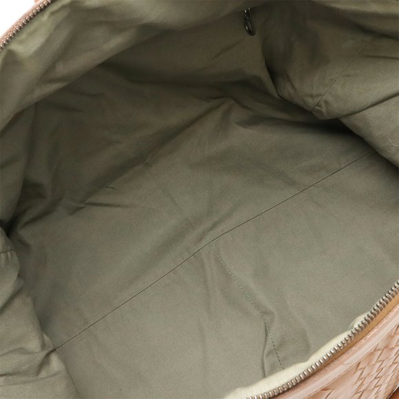 BOTTEGA VENETA Intrecciato Boston Bag/Travel Bag in Camel and Brown Leather (... - Picture 8 of 10